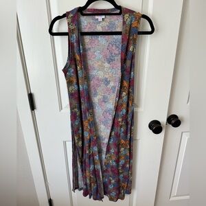 Long floral vest